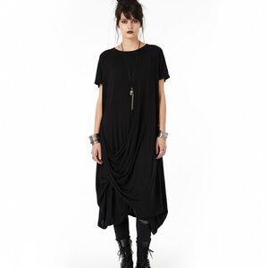 KOTYTO Japanese Streetwear‎ style Gothic asymmetric shift dress